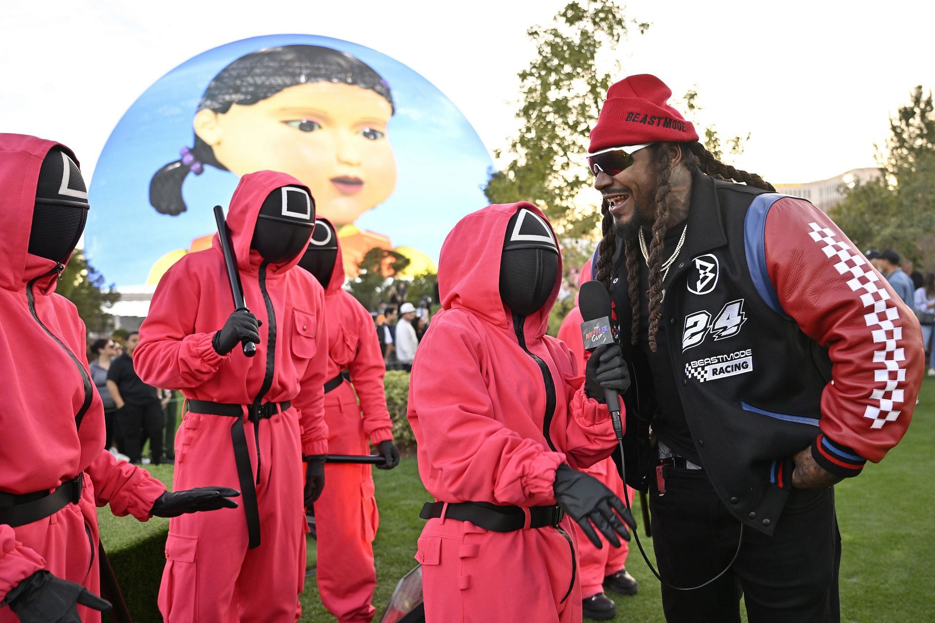 Marshawn Lynch at The Netflix Cup (Image via Getty)