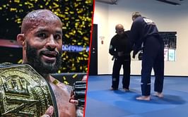 WATCH: Flyweight MMA king Demetrious Johnson rolls with a bigger guy at Bibiano Fernandes’ new gym