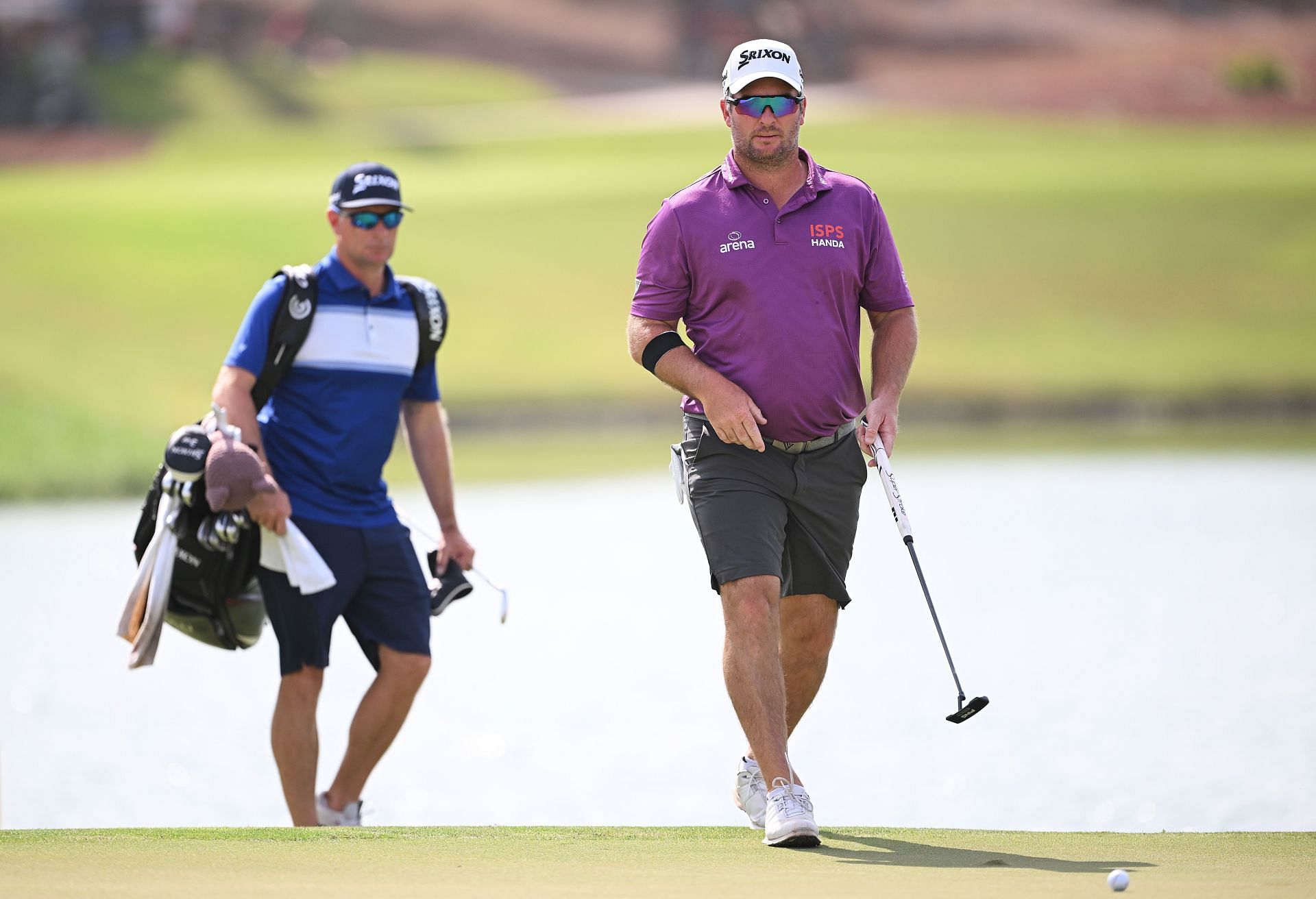 Ryan Fox with his caddie