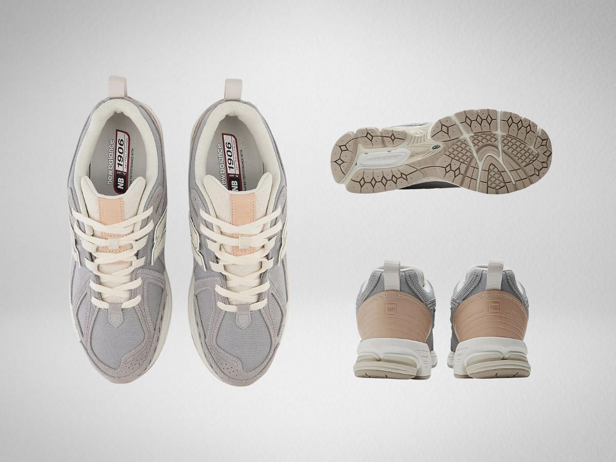 Overview of New Balance 1906F &quot;Slate Grey&quot; sneaker pack (Image via Sneaker News)