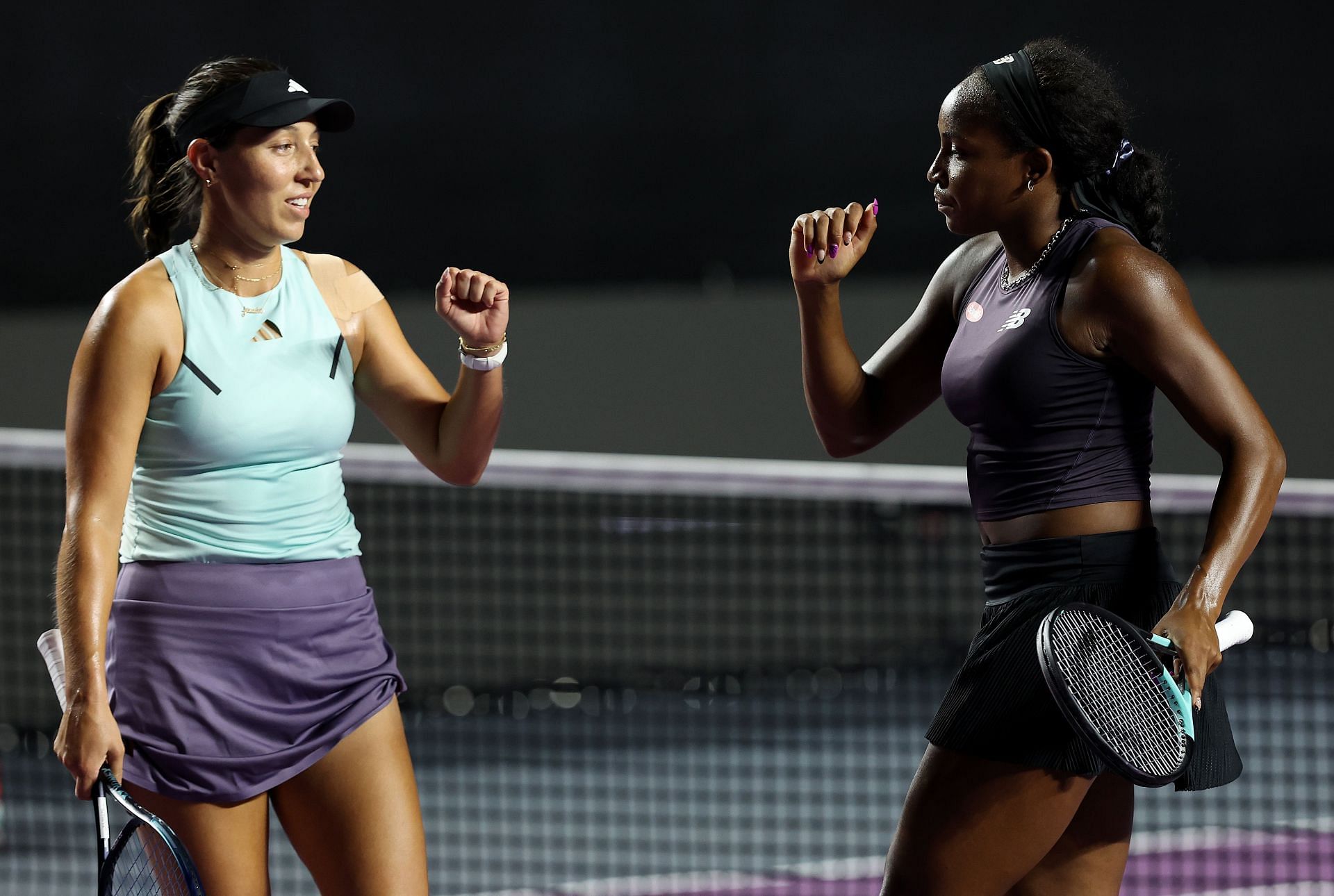 Jessica Pegula and Coco Gauff at The 2023 WTA Finals