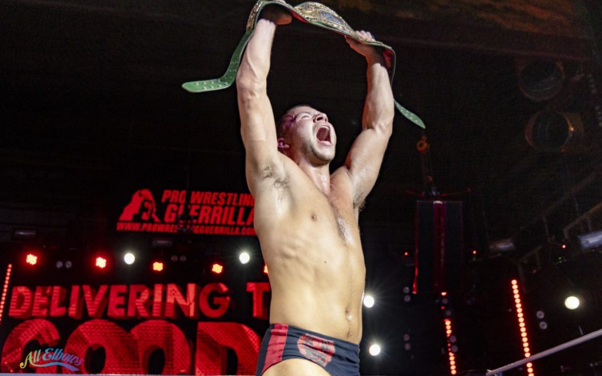 Daniel Garcia after winning the PWG title at Delivering The Goods