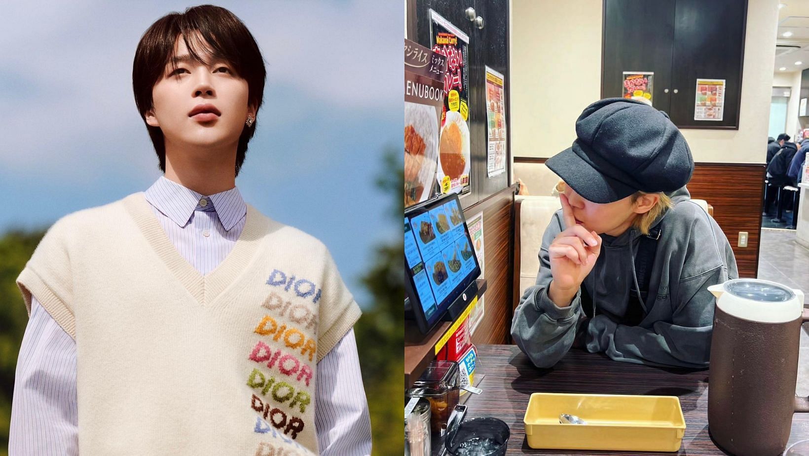 BTS Jimin&rsquo;s CoCo Ichibanya restaurant table in Japan. (Images via X/@PJM_data)