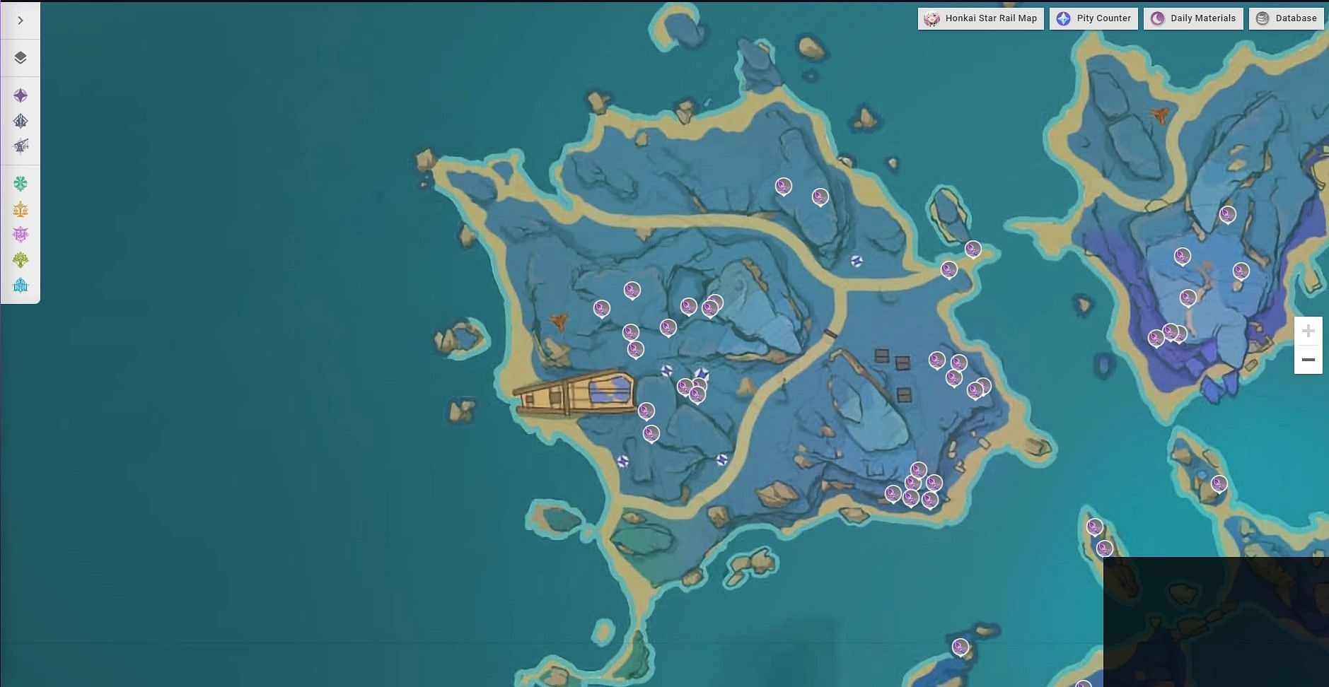 Naku Weed locations (Image via Genshin Impact Interactive Map)