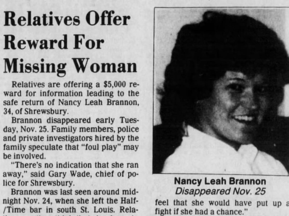 A newspaper with Nancy&#039;s news from the time of her disappearance (image via newspaper.com)