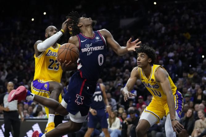 LeBron James praises Tyrese Maxey on IG for acknowledging his work ethic after Lakers vs 76ers game: "Love this kid"