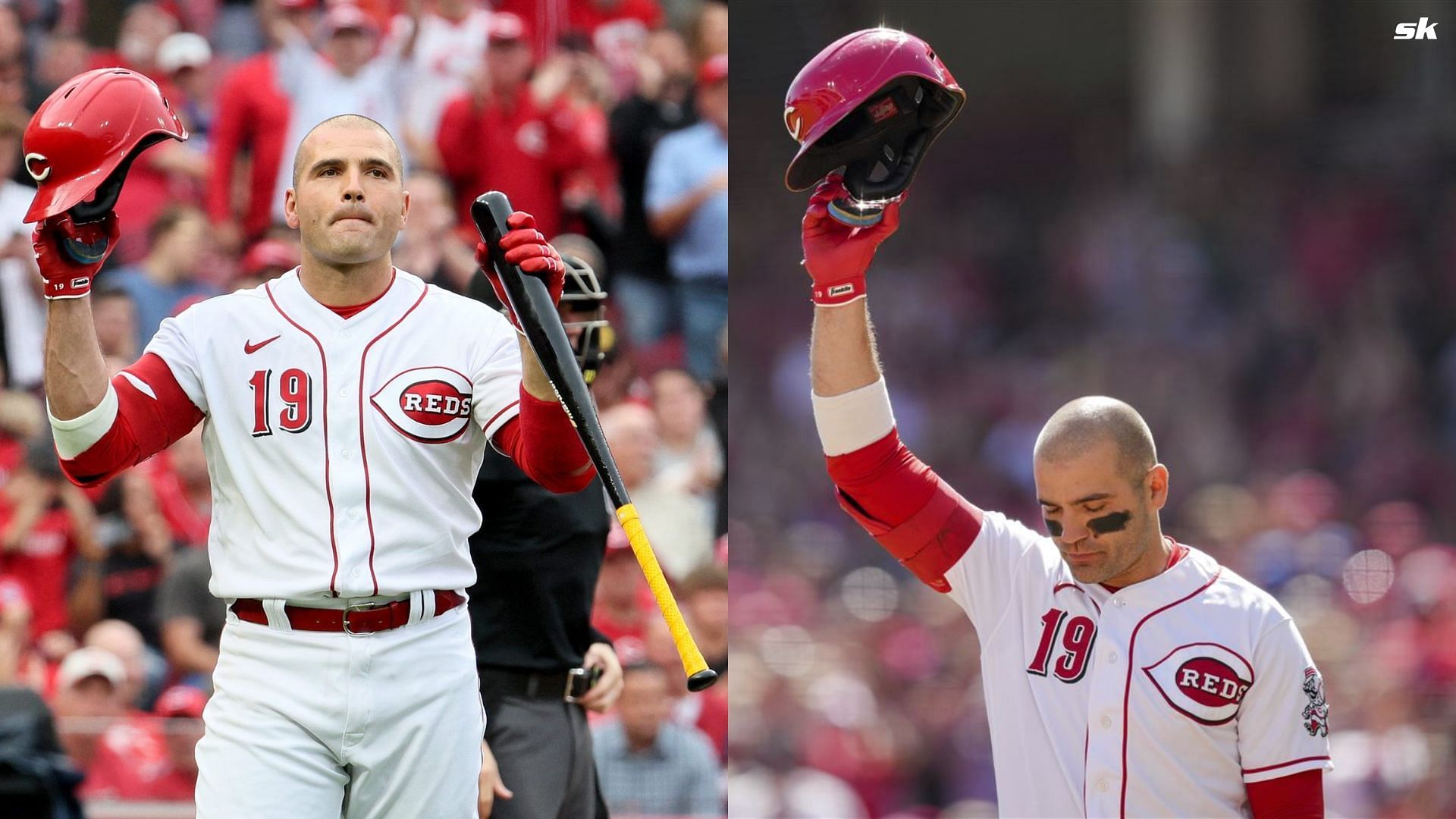 Joey Votto gets teary eyed as he bids adieu to the Reds fanbase