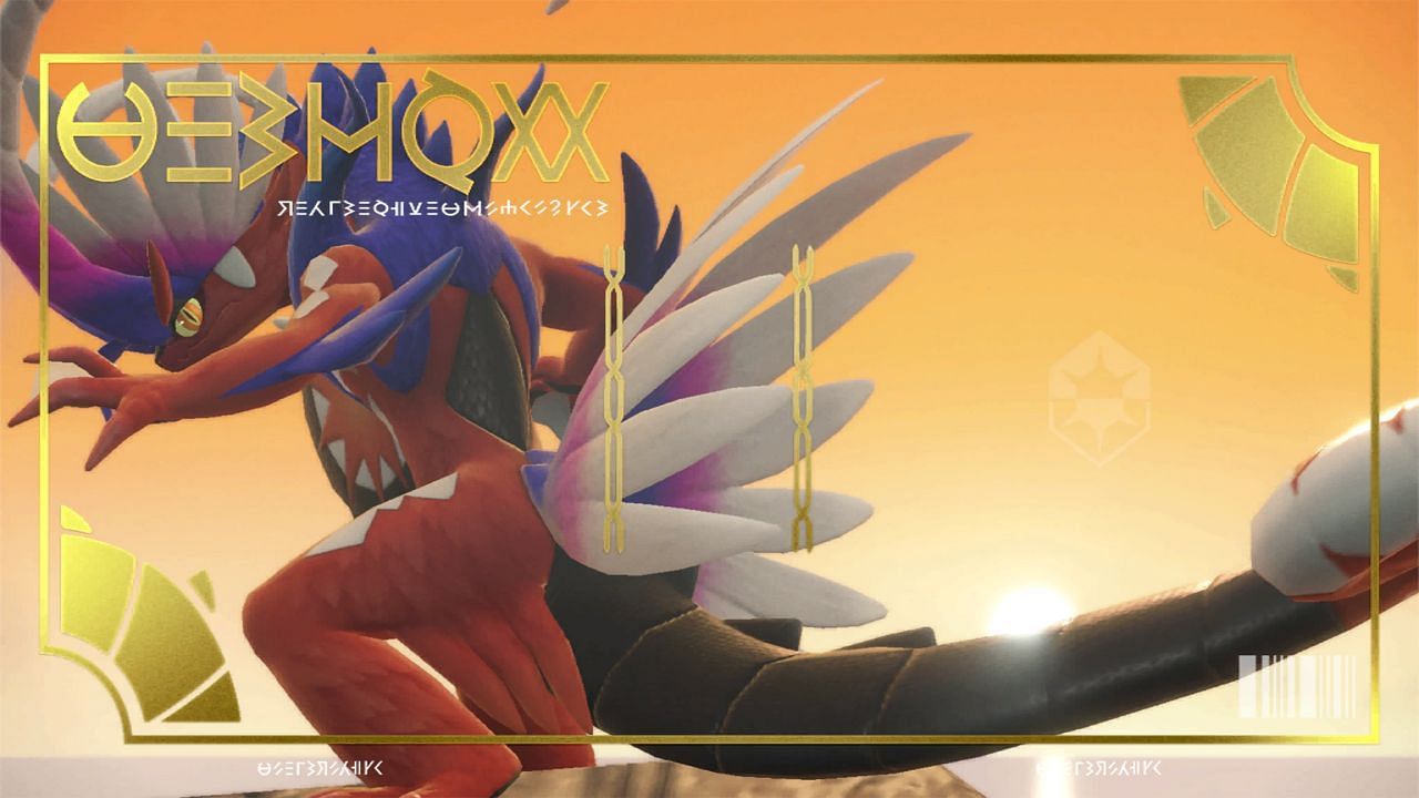 Koraidon&#039;s Pokedex picture in Pokemon Scarlet and Violet (Image via Game Freak)