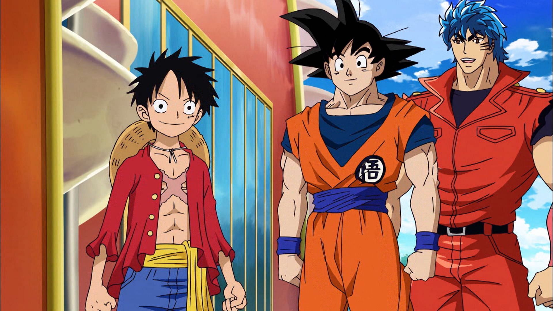 The Dragon Ball Z x One Piece crossover looked 