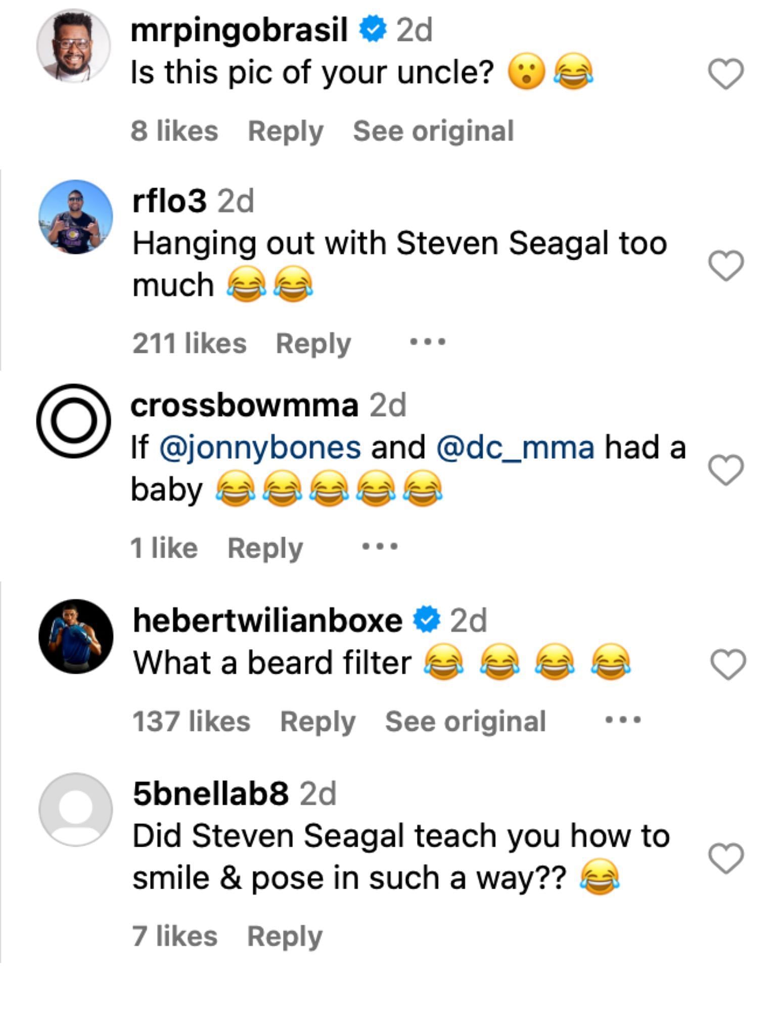 Fan reactions to Anderson Silva&#039;s post on Instagram [via @andersonspidersilva on Instagram]