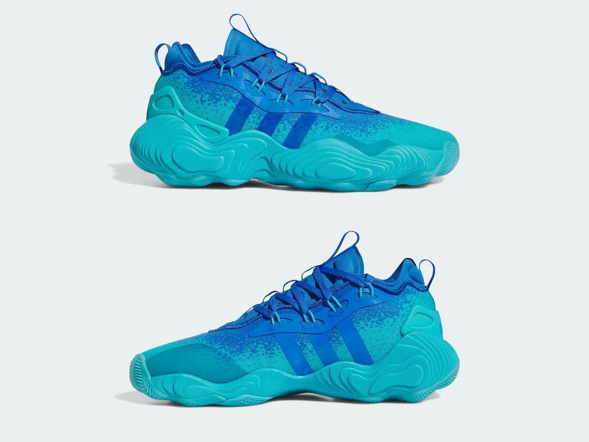 Adidas Trae Young 3 &ldquo;Lucid Cyan&rdquo; sneakers (Image via Sneaker News)
