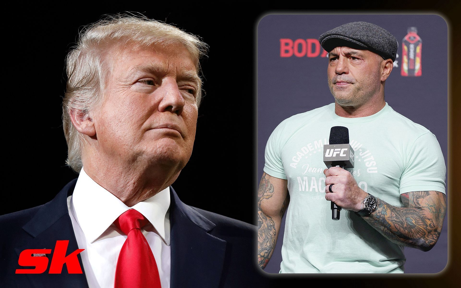 Donald Trump (Left) and Joe Rogan (Right)