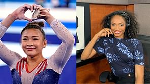 "I just love you" - Suni Lee reacts to meeting Arielle Chambers during Paris 2024 photoshoot