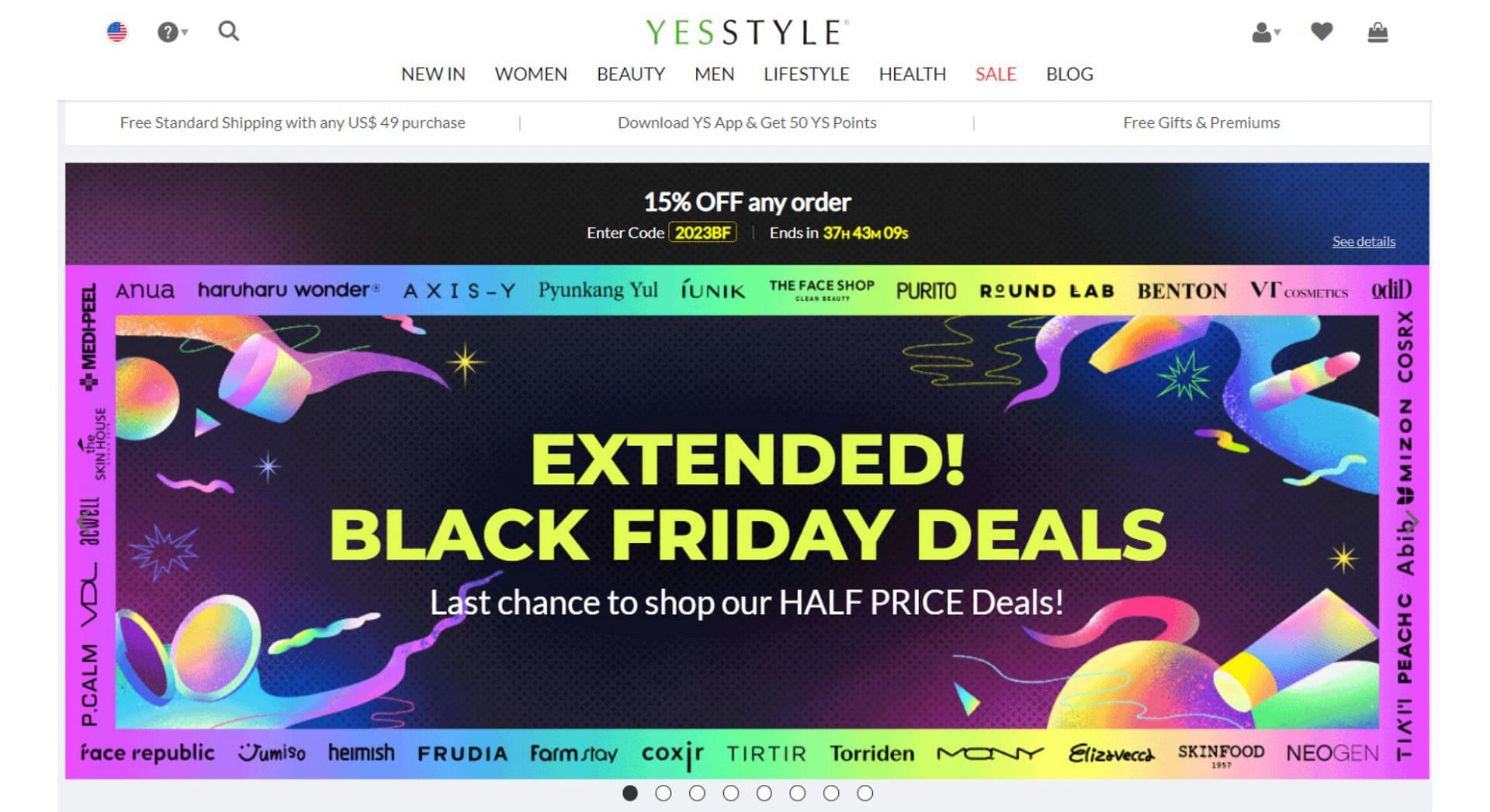 YesStyle Homepage (Image via YesStyle.com)