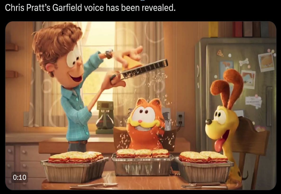 The Garfield Movie trailer reveals Chris Pratt's voice as the