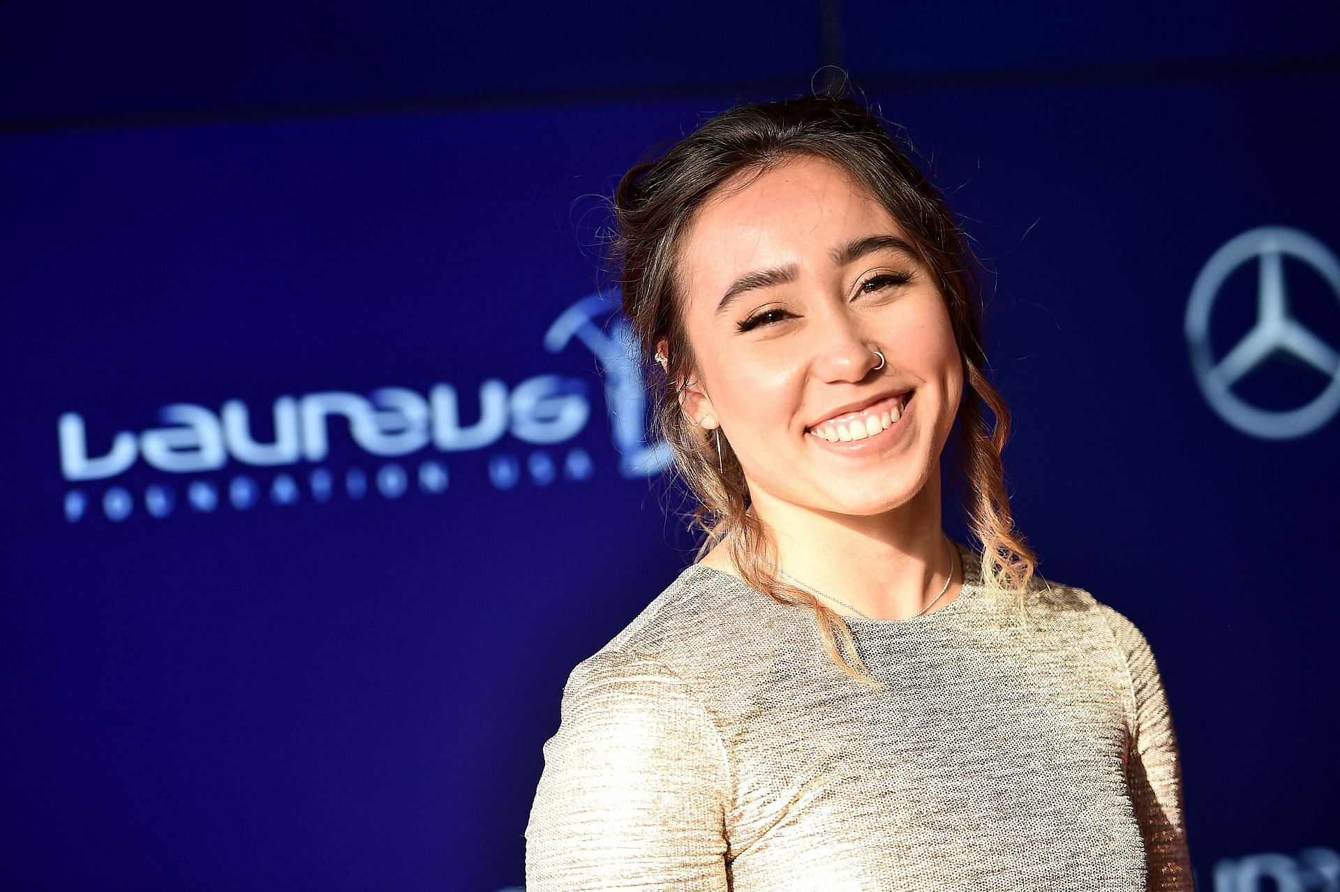 Katelyn Ohashi attends the 2019 Laureus Fashion Show Gala during New York Fashion Week in New York City.