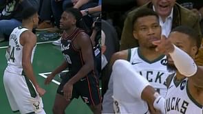 Watch: Giannis Antetokounmpo makes annoyed and childish gesture after getting ejected for silly reason