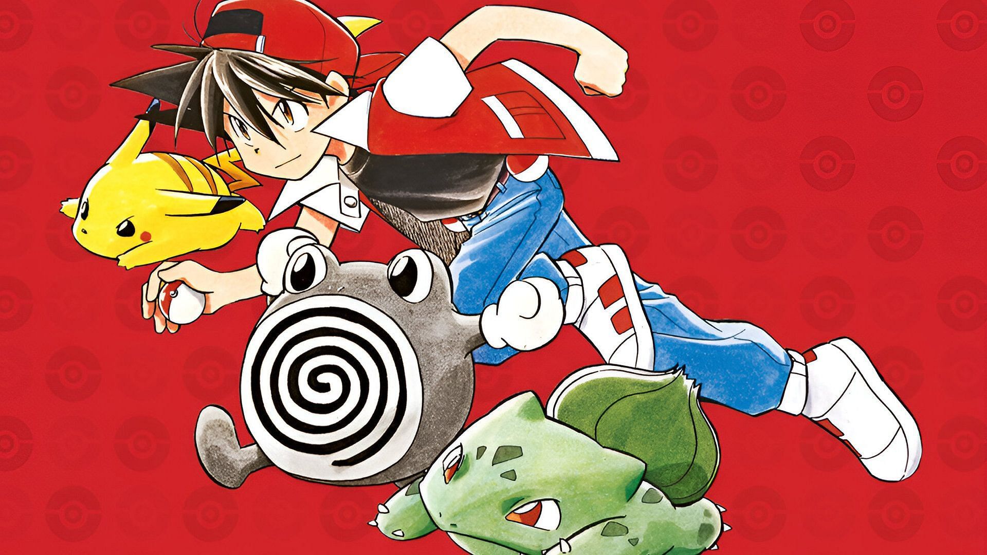 Red and Pikachu as seen in the Adventures manga (Image via Shogakukan)