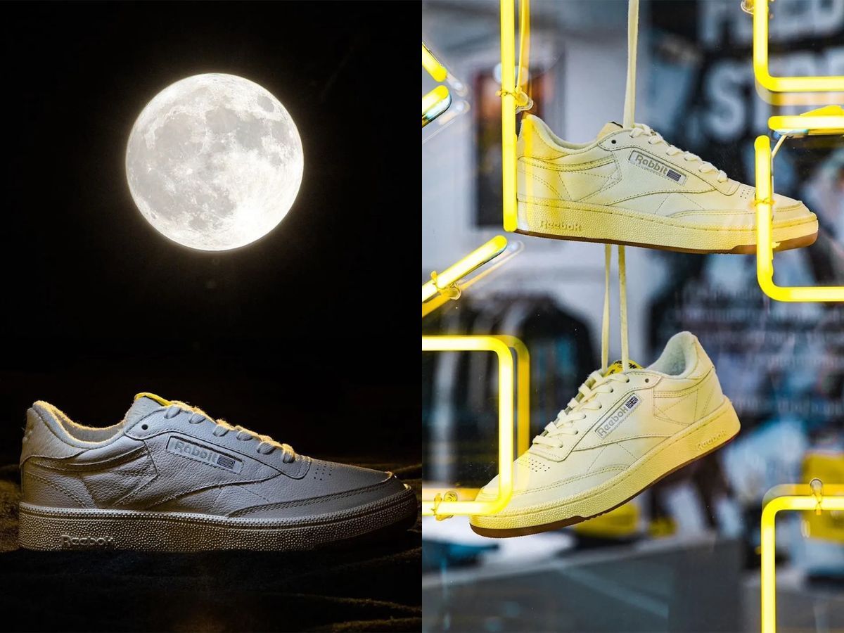 Fxxking Rabbits x Atmos x Reebok Club C sneakers (Image via Sneaker News)