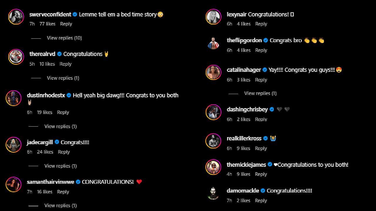 Cage received wholesome messages from several wrestlers
