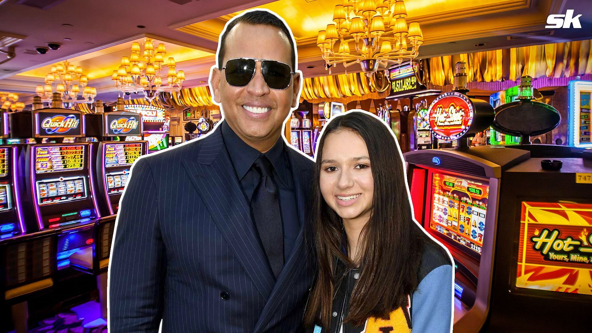 Alex Rodriguez enjoyed a poker night with daughter Ella