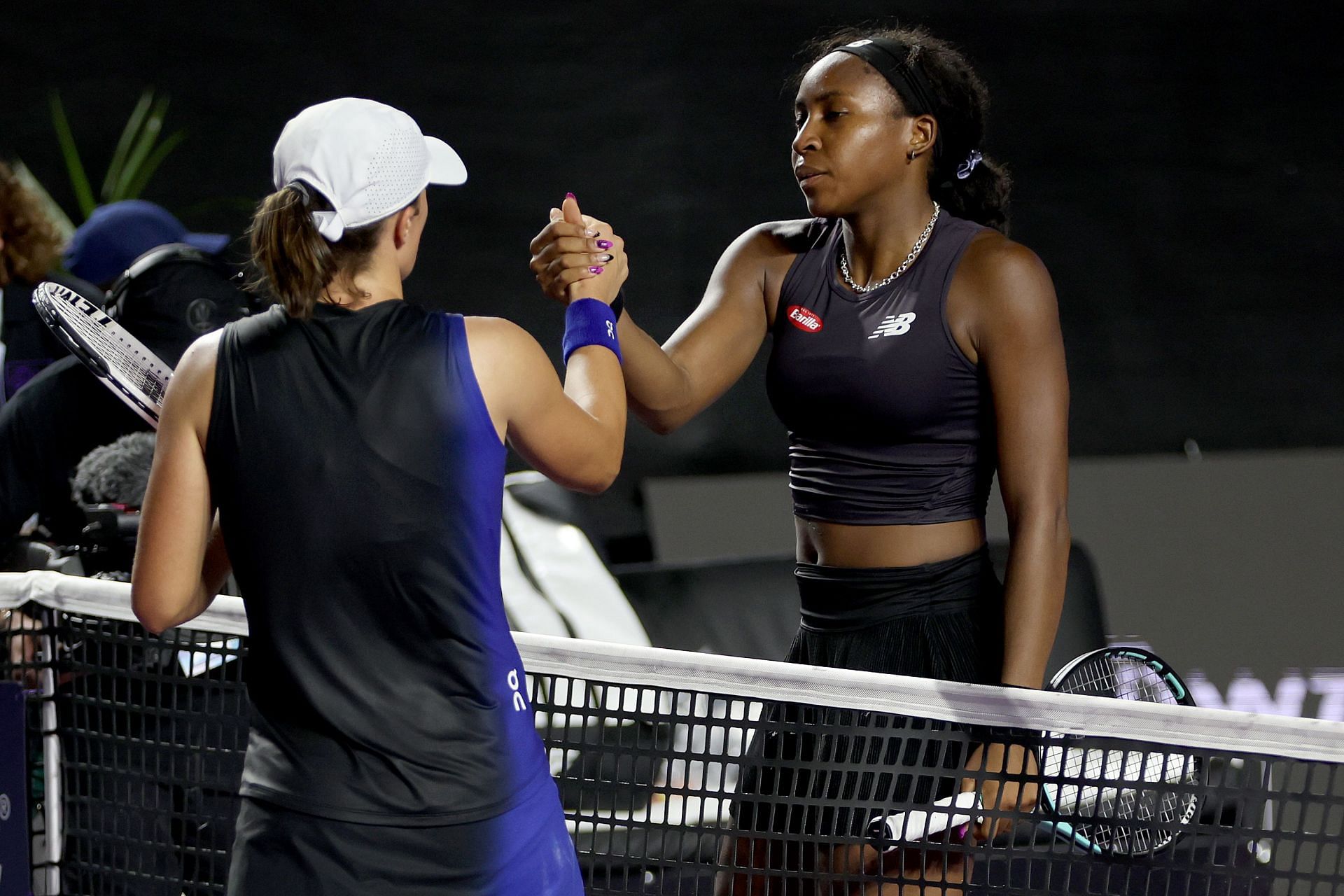 Iga Swiatek and Coco Gauff at the 2023 WTA Finals