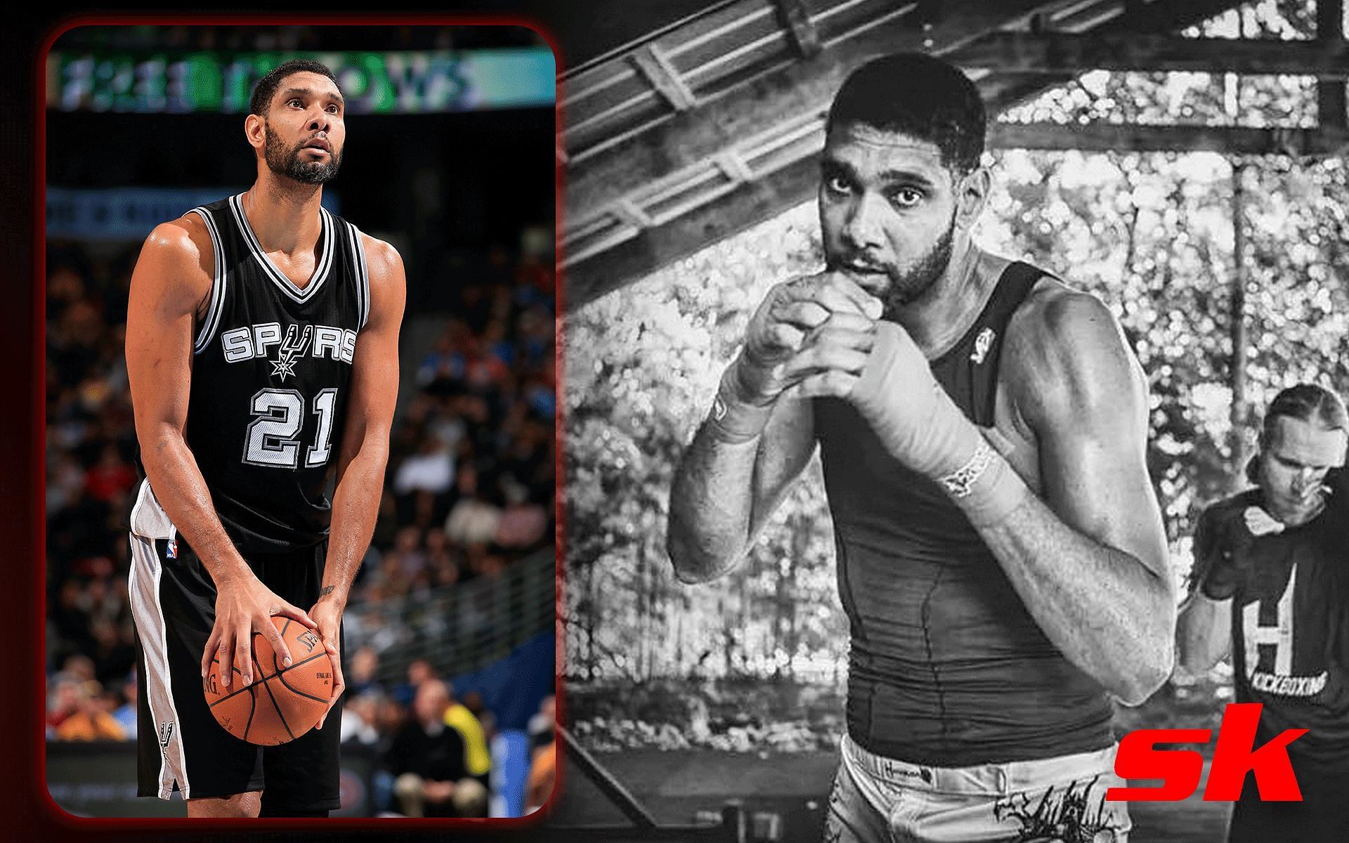 Tim Duncan MMA [Images via: @theoctagonjones and Getty]