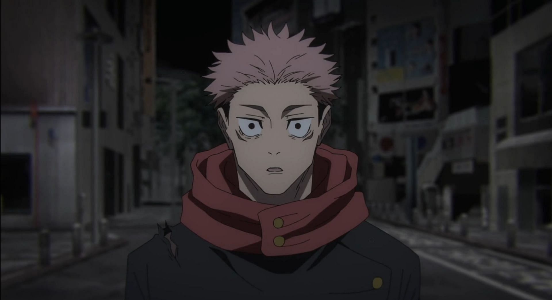 Yuji at the end of the Jujutsu Kaisen season 2 episode 17 (Image via MAPPA)