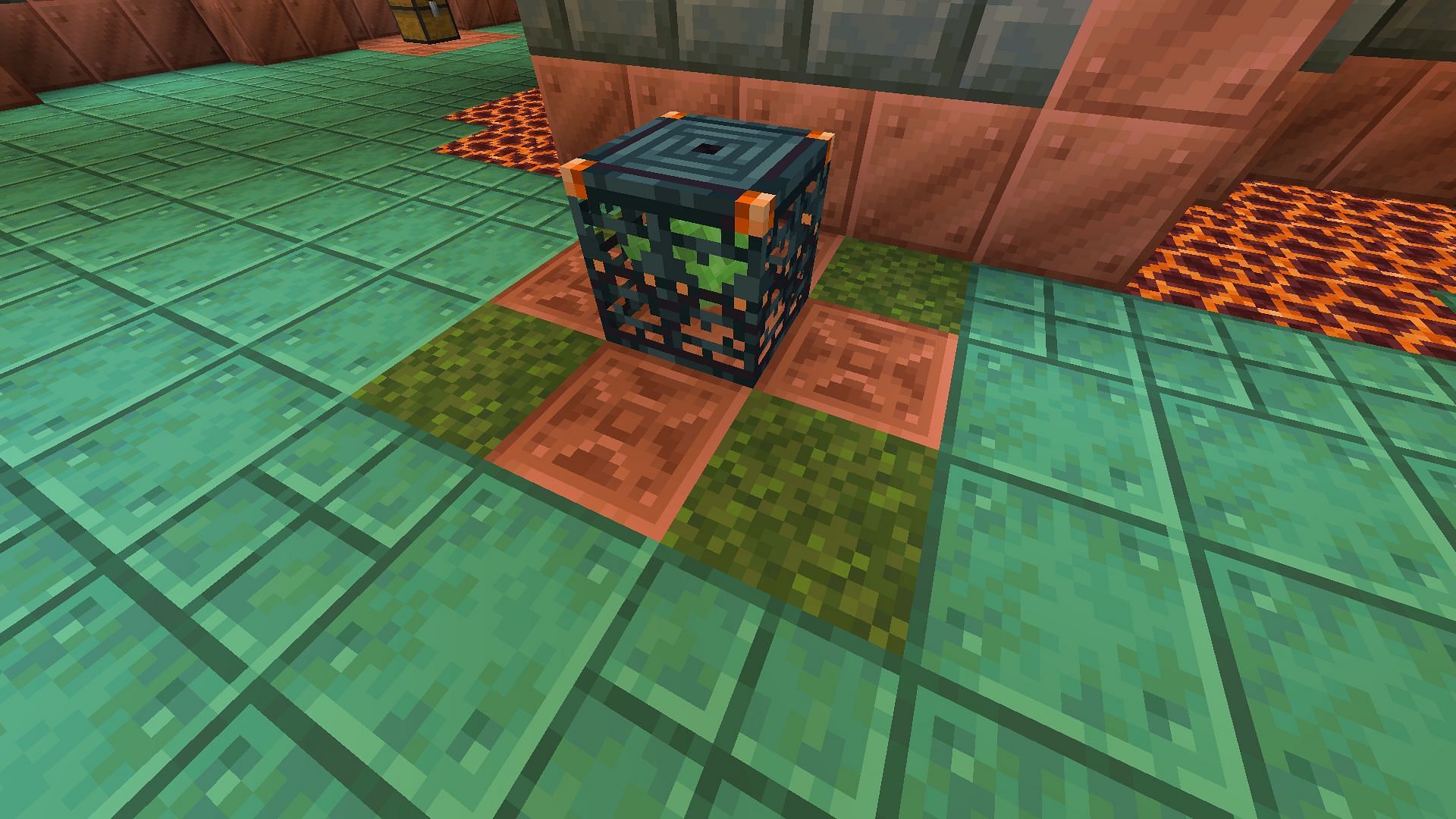 Slime will spawn from trial spawners surrounded by moss blocks (Image via Mojang)