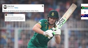 "His best innings in international cricket" - Fans react as David Miller’s century helps SA post 212 vs AUS in 2023 World Cup semifinal