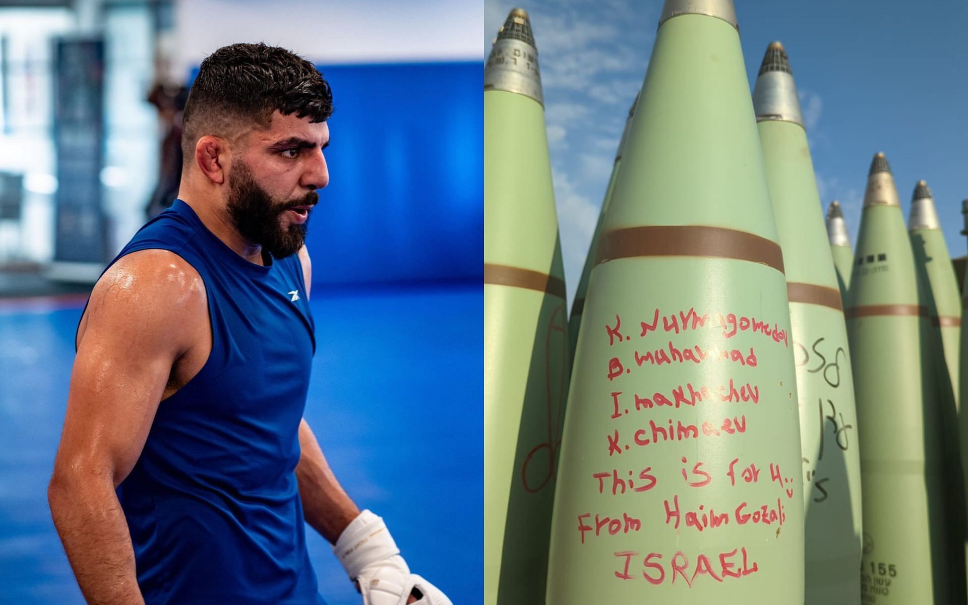 Israeli MMA fighter writes names of Muslim UFC stars on missile