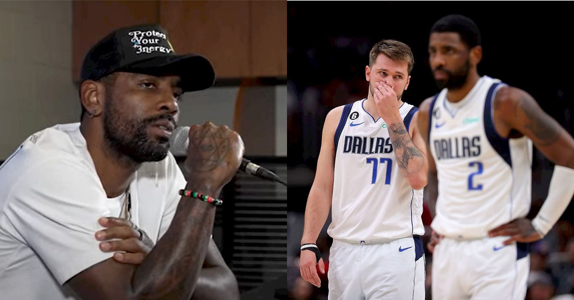 Dallas Mavericks stars Kyrie Irving and Luka Doncic