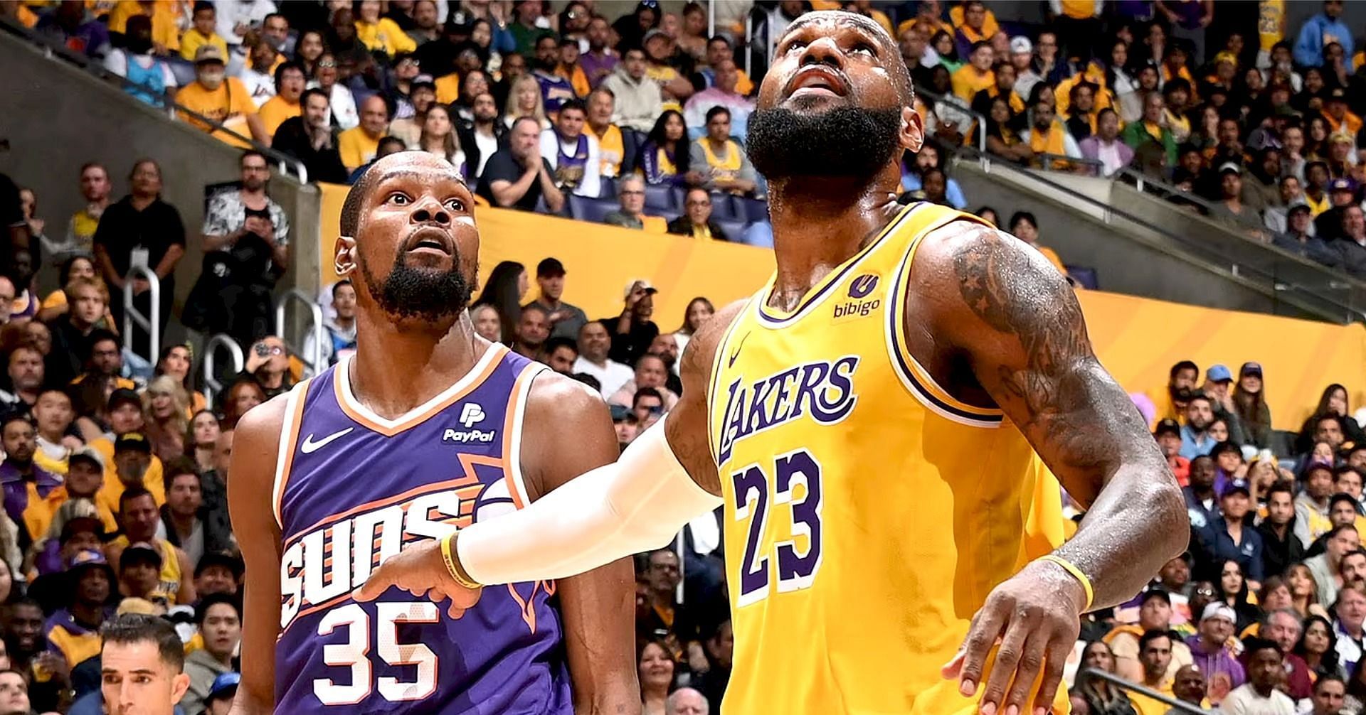 NBA superstar forwards Kevin Durant and LeBron James