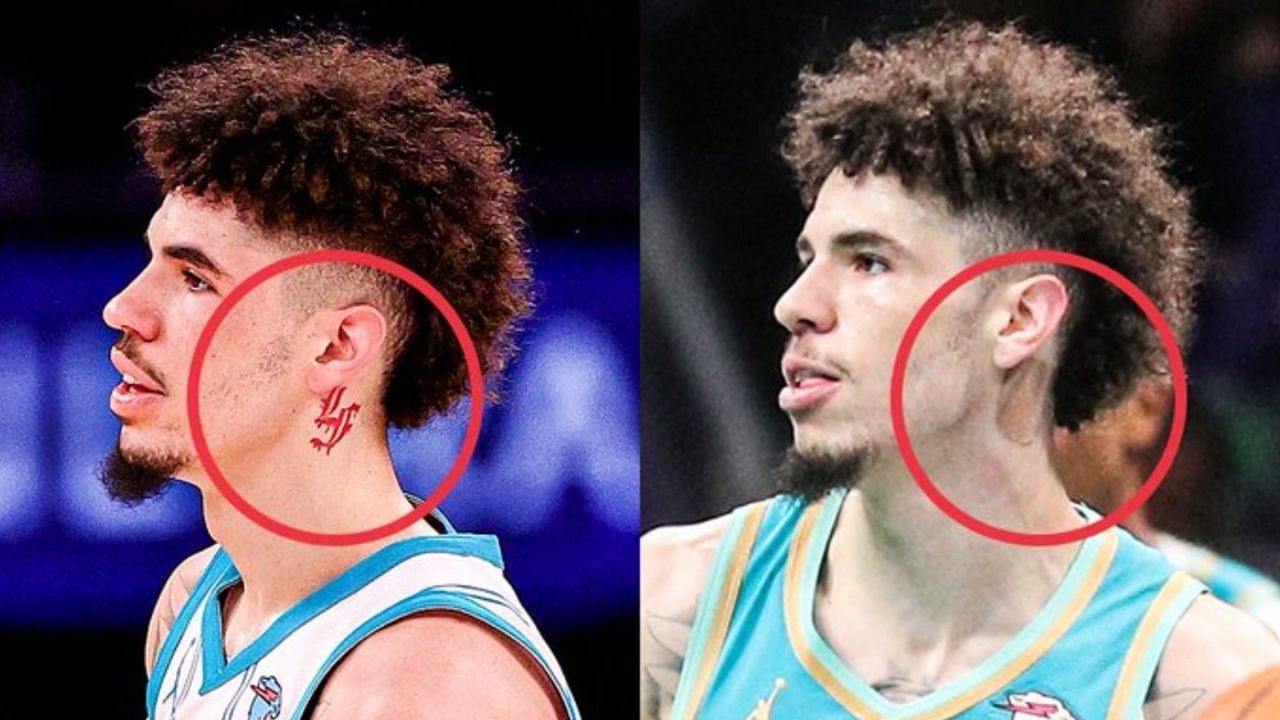LaMelo Ball is forced to cover his LaFrance tattoo.