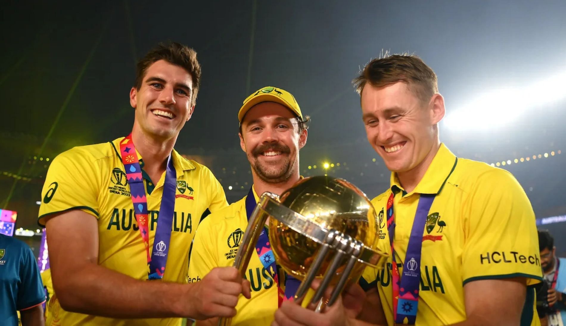 All smiles for Australia with another World Cup Trophy in hand.