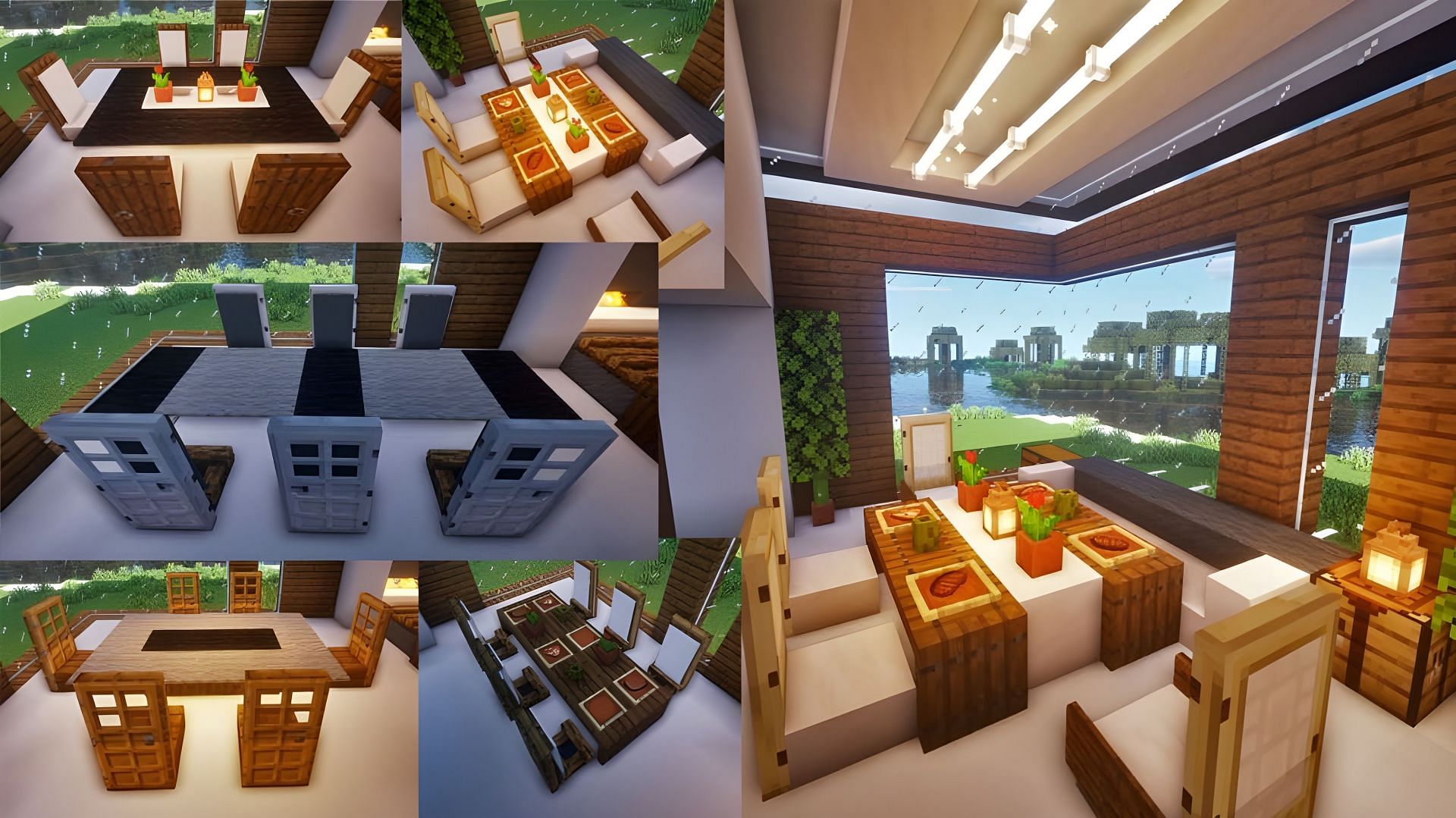 A dining room is a necessary part of your Minecraft home (Image via Youtube/6tenstudio)