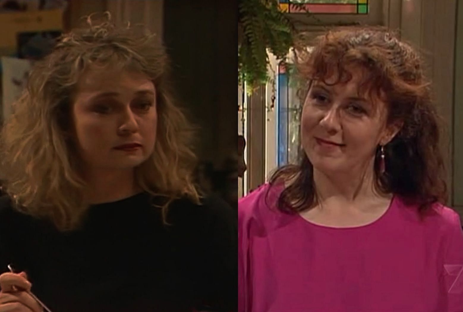 Pippa | Played by Vanessa Downing from 1988-90 (L) and Debra Lawrance 1990-98 (R) | (Image via Home And Away Soap Opera Wiki)