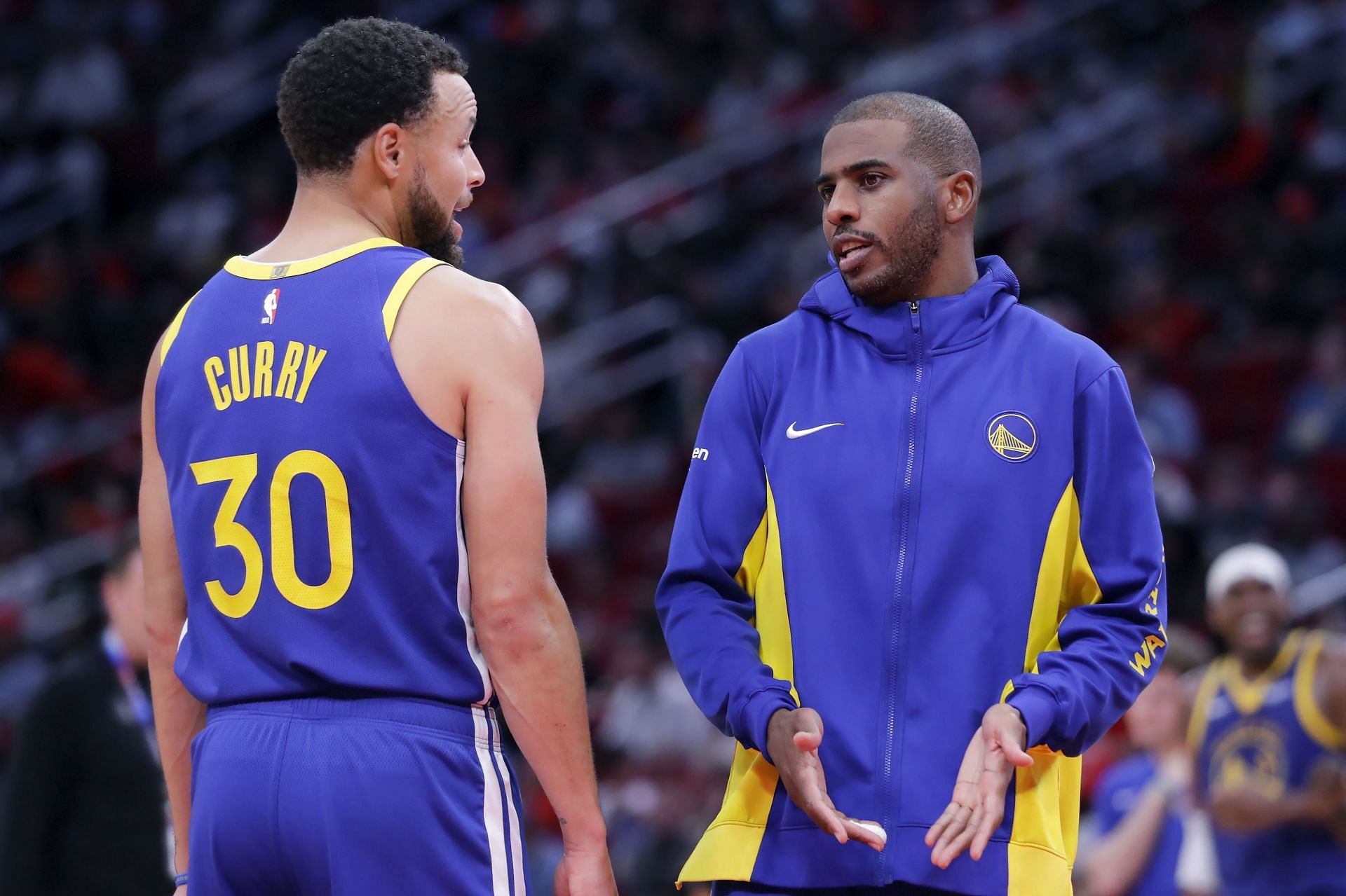 Golden State Warriors teammates Steph Curry and Chris Paul