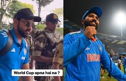 [Watch] "Abhi time hai"- Rohit Sharma's reply to a fan who asked whether India will win 2023 World Cup