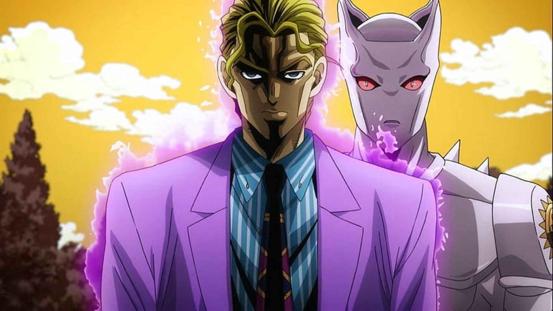 Kira Yoshikage is one terrifying villain in a suit. (Image via David Productions)