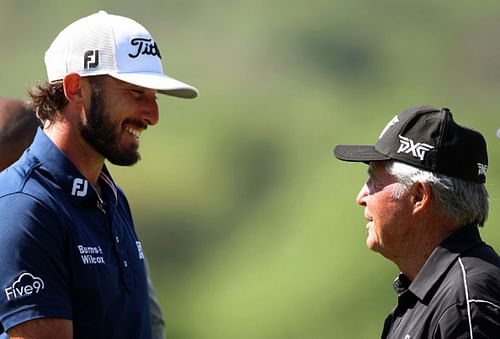 Gary Player congratulates Max Homa (left) for his victory at the 2023 Nedbank Golf Challenge (Image via Getty).