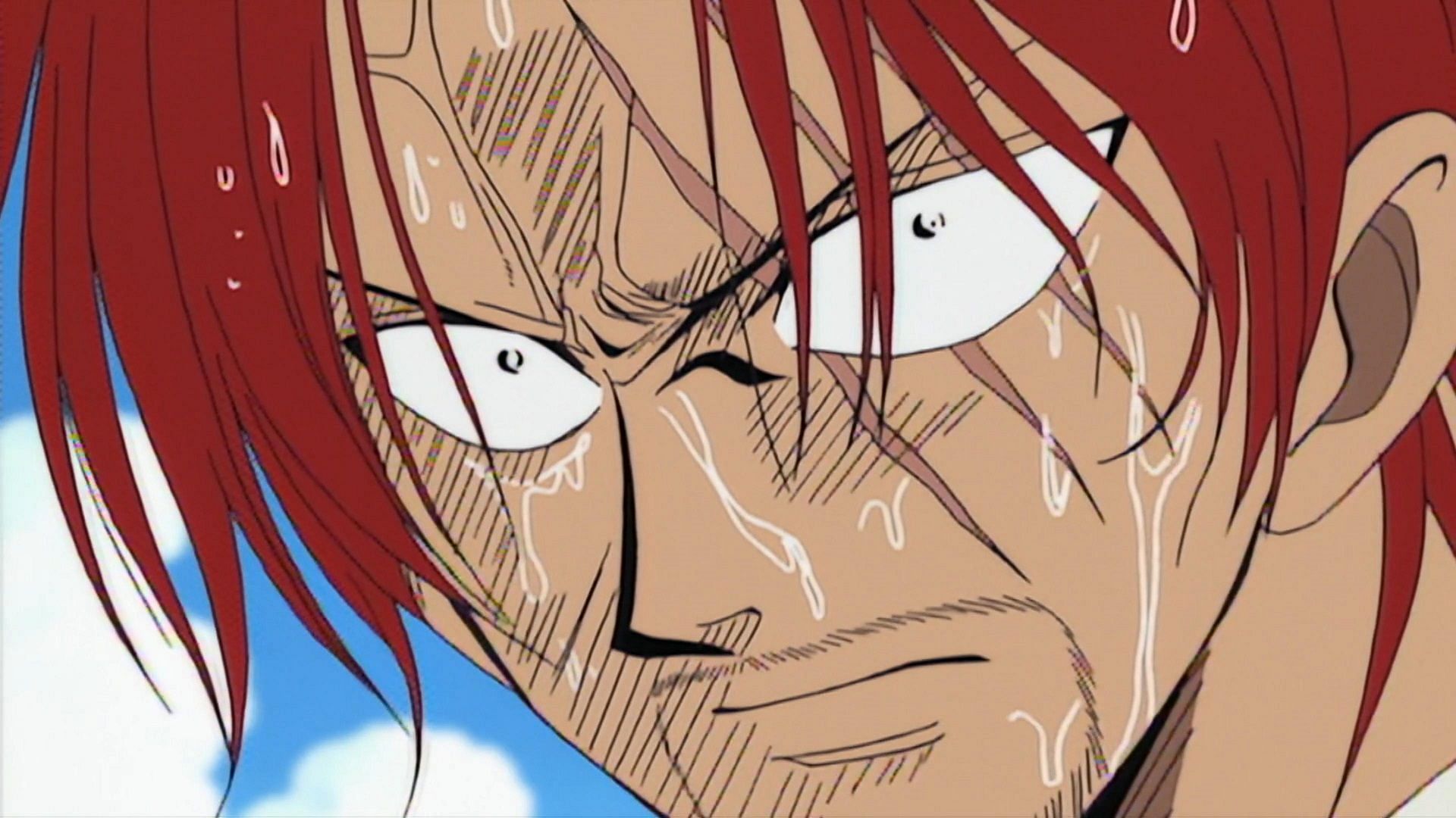 Shanks intimidating the Lord of the Coast (Image via Toei Animation, One Piece)