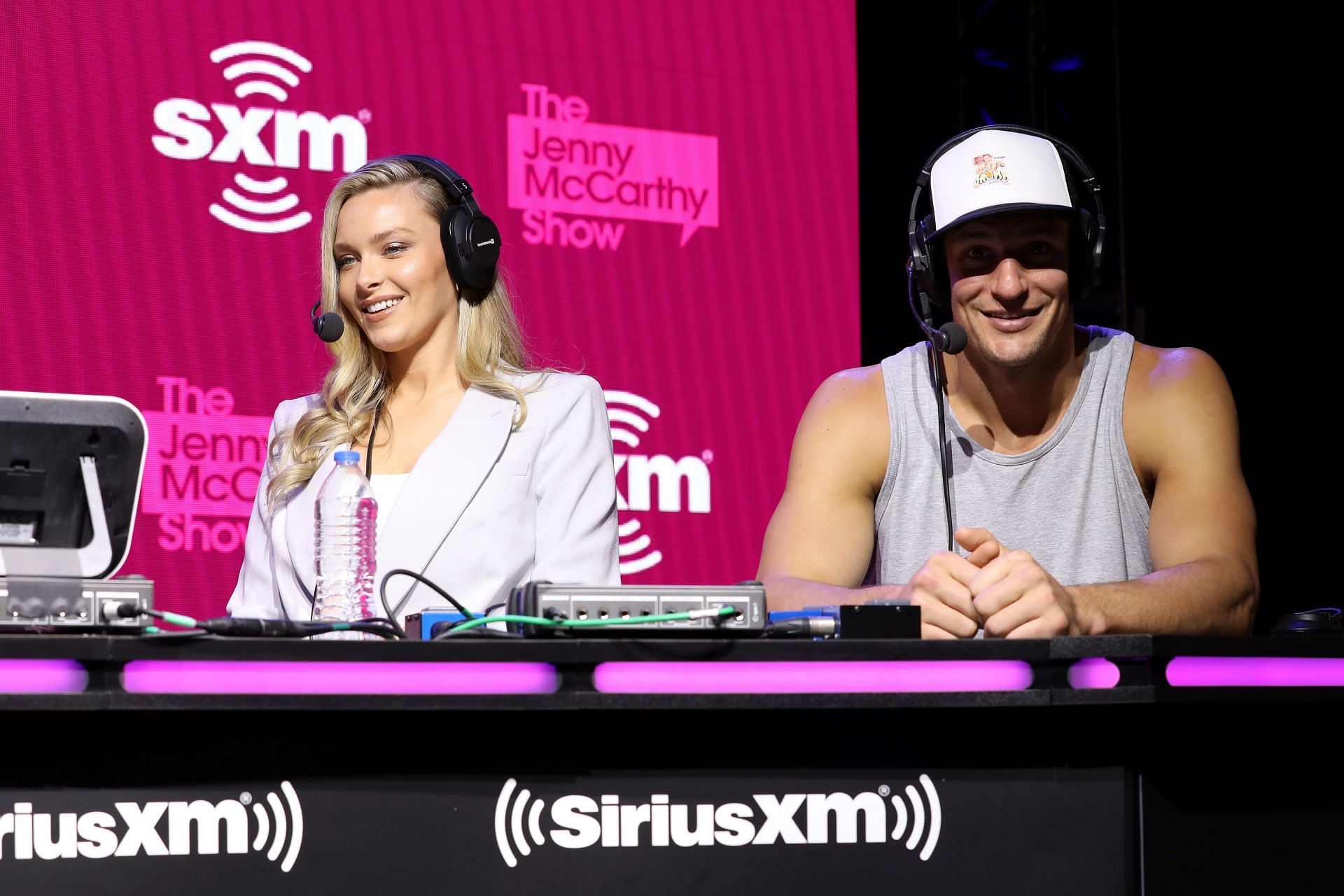 Camille Kostek and Rob Gronkowski at SiriusXM At Super Bowl LIV - Day 3