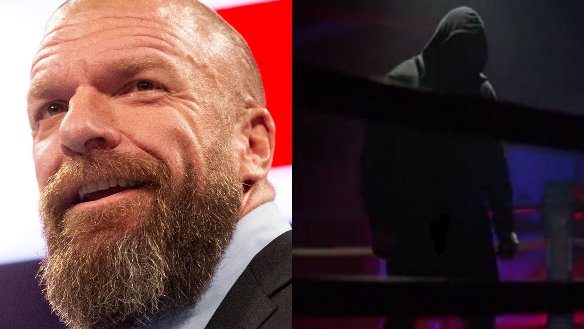 WWE Chief Content Officer Triple H (left) and Jon Moxley (right)