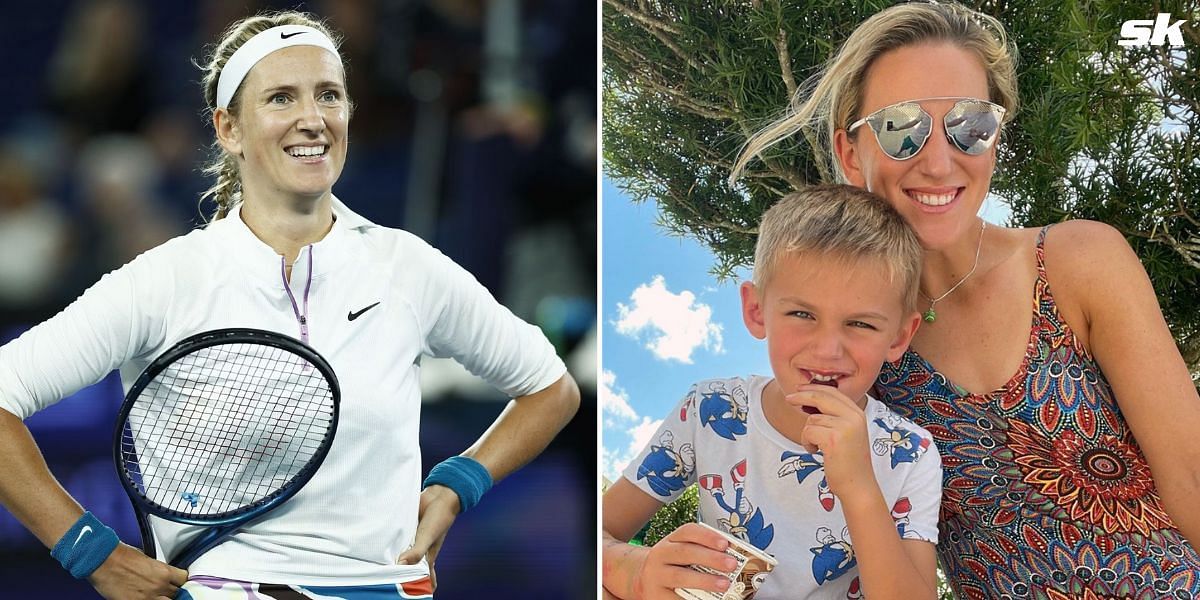 Victoria Azarenka and her son Leo