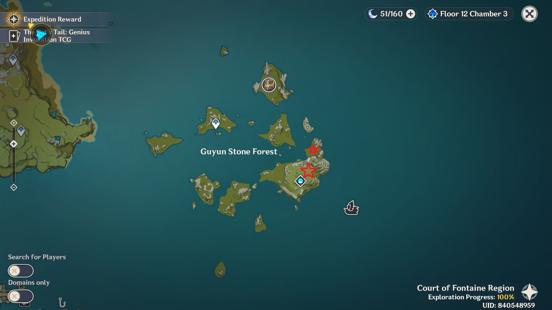 Abyss Mage locations in Guyun Stone Forest. (Image via HoYoverse)