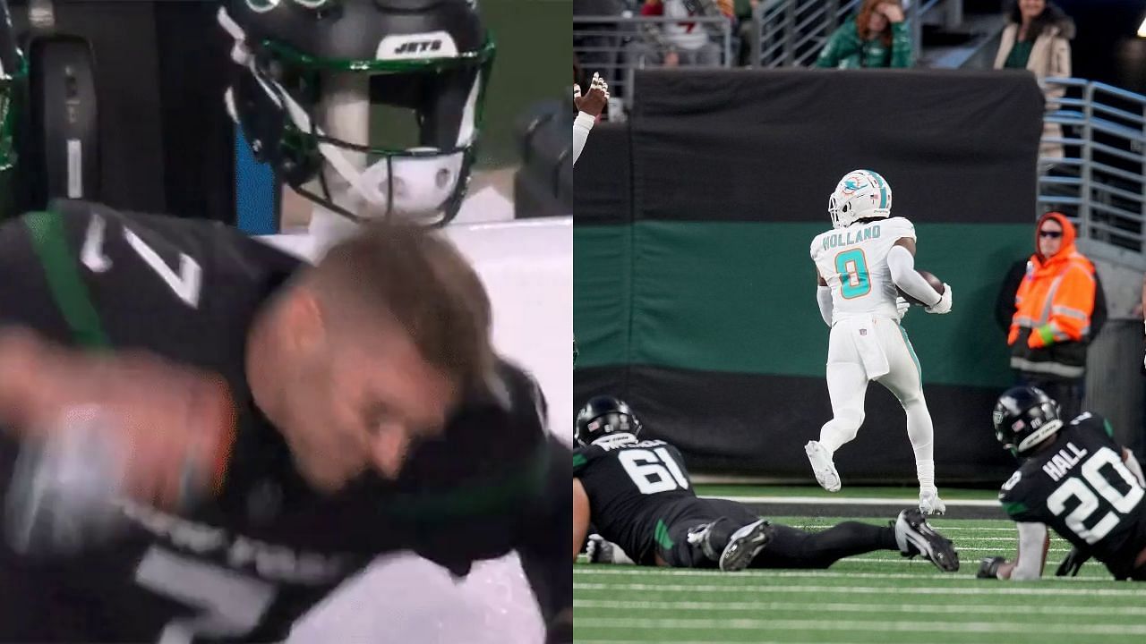 Jets&rsquo; failed Hail Mary turning into pick-6 has NFL fans clowning franchise: &ldquo;Season summed up in 1 play&rdquo;