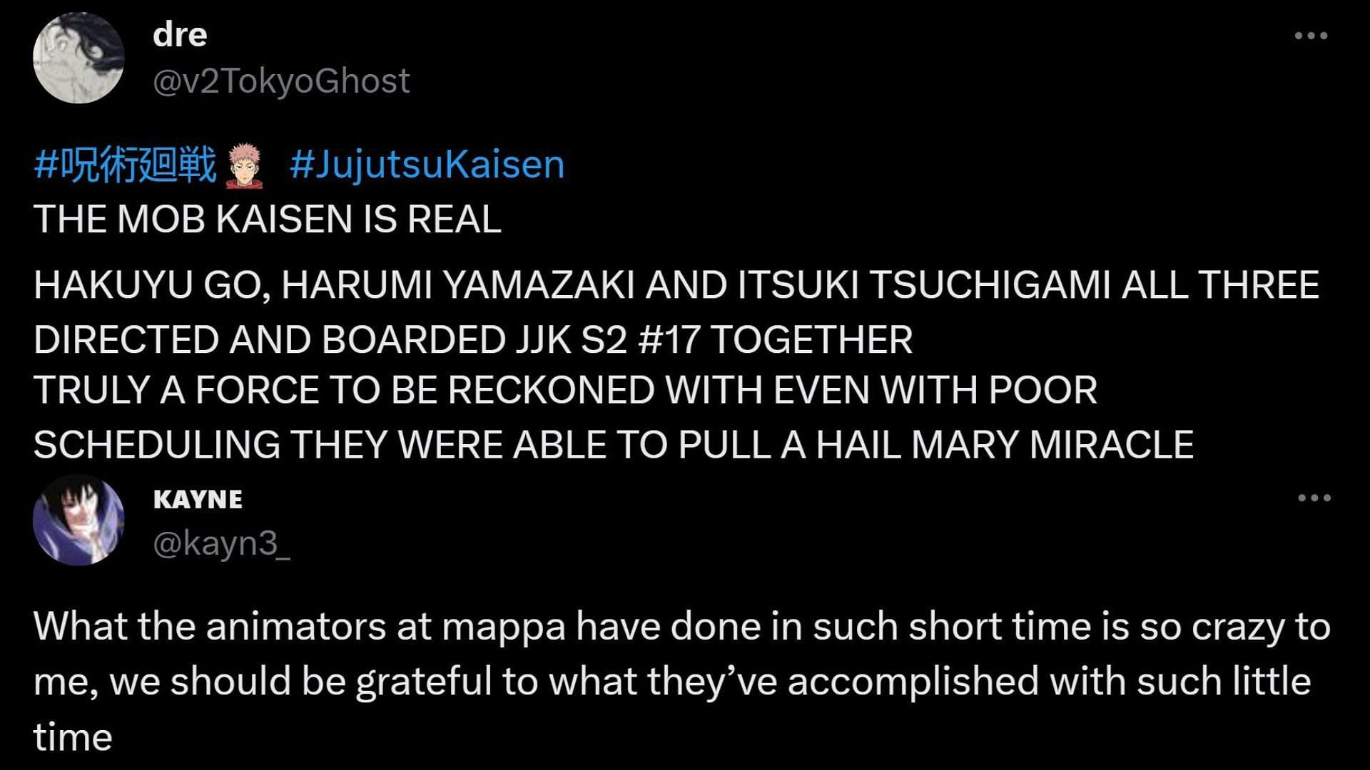 Jujutsu Kaisen fans find out why MAPPA animators are almost dying