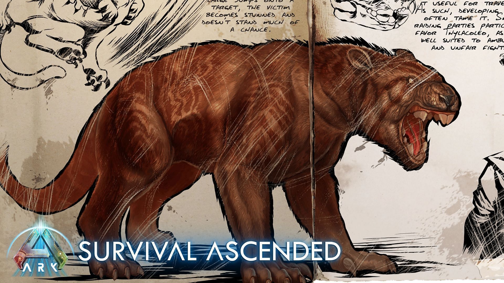 Thylacoleo can be used for climbing walls and inflicting heavy damage (Image via Studio Wildcard)