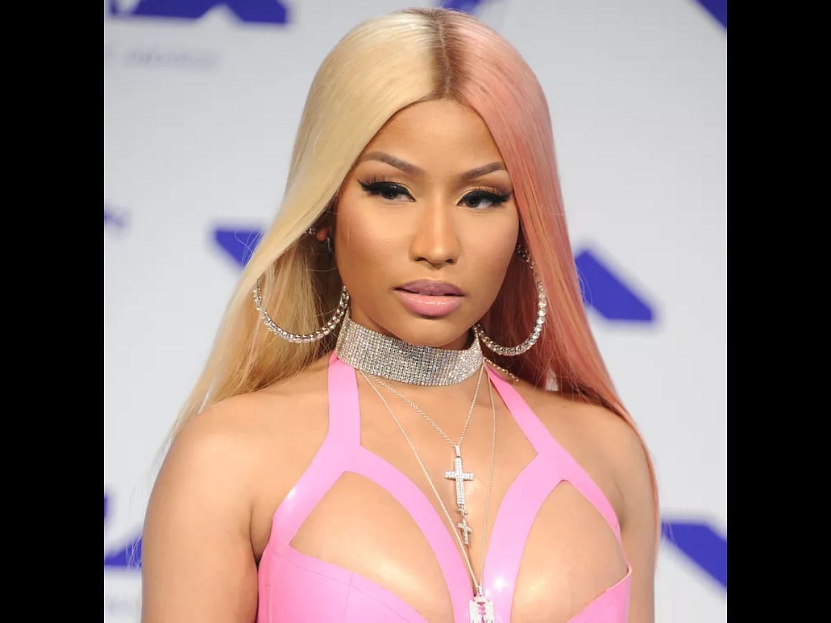 Nicki Minaj&#039;s Cotton Candy hair (Image via GETTY IMAGES)